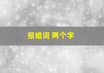 报组词 两个字